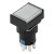 SA16J-22D 16mm SPDT 8 pins reset (ON)-OFF white rectangle push button switch pushbutton with 110V lamp