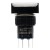 SA16J-22D 16mm SPDT 8 pins reset (ON)-OFF white rectangle push button switch pushbutton with 6V lamp