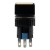 SA16J-22D 16mm SPDT 8 pins reset (ON)-OFF yellow rectangle push button switch pushbutton with 6V lamp