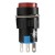 AB6-M-11 16mm 3 pins reset (ON) - OFF round red push button switch