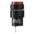 AB6-M-11 16mm 3 pins reset (ON) - OFF round red push button switch