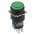 AB6-M-22-G 16mm 6 pins reset (ON) - OFF round green push button switch