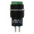 AB6-M-22-G 16mm 6 pins reset (ON) - OFF round green push button switch