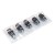 5pcs AB6-M-22-R 16mm 6 pins reset (ON) - OFF round red push button switch