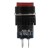 AB6-M-22-R 16mm 6 pins reset (ON) - OFF round red push button switch