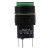 AL6-A-11 12V lamp 16mm 5 pins self-lock ON - OFF round green push button switch