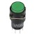 AL6-A-22 12V lamp 16mm 8 pins self-lock ON - OFF round green push button switch