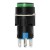 AL6-A-22 AC 220V lamp 16mm 8 pins self-lock ON - OFF round green push button switch