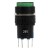 AL6-A-22 24V lamp 16mm 8 pins self-lock ON - OFF round green push button switch