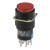 AL6-A-22 12V lamp 16mm 8 pins self-lock ON - OFF round red push button switch