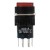 AL6-A-22 24V lamp 16mm 8 pins self-lock ON - OFF round red push button switch