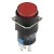 AL6-M-11 16mm 12V lamp 5 pins reset (ON) - OFF round red push button switch