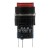 AL6-M-11 16mm AC 220V lamp 5 pins reset (ON) - OFF round red push button switch