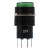 16mm AC 220V lamp 8 pins reset (ON) - OFF round green push button switch