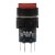 16mm 12V lamp 8 pins reset (ON) - OFF round red push button switch