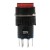 16mm AC 220V lamp 8 pins reset (ON) - OFF round red push button switch