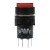 16mm AC 220V lamp 8 pins reset (ON) - OFF round red push button switch