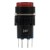 16mm 24V lamp 8 pins reset (ON) - OFF round red push button switch