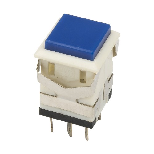 KD2-24 16mm reset (ON) - OFF blue rectangle push button switch