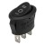 KCD1-105-3 black perforate 21 x 14 mm 3 pins ON - OFF - ON ellipse rocker switch