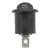 KCD1-105-3 black perforate 21 x 14 mm 3 pins ON - OFF - ON ellipse rocker switch