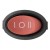 KCD1-105-3 red perforate 21 x 14 mm 3 pins ON - OFF - ON ellipse rocker switch