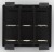 KCD7-301 black perforate 28 x 31 mm 6 pins ON - OFF rocker switch