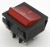 KCD7-301 red perforate 28 x 31 mm 6 pins ON - OFF rocker switch