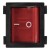 KCD7-301 red perforate 28 x 31 mm 6 pins ON - OFF rocker switch