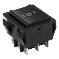 KCD7-303-B 28 x 31 mm 9 pins ON - OFF - ON rocker switch