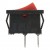 KCD1-101 red perforate 19 x 13 mm 2 pins ON - OFF rocker switch