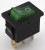 KCD1-102N green perforate 19 x 13 mm 3 pins ON - OFF 220V light rocker switch