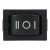 KCD1-103 black perforate 19 x 13 mm 3 pins ON - OFF - ON rocker switch