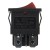 KCD1-201 red perforate 19 x 13 mm 4 pins ON - OFF rocker switch