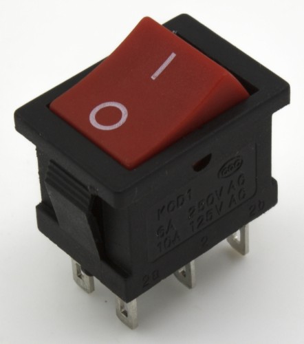 KCD1-202-R rocker switch with red color