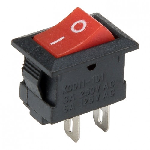KCD1-11-2P red high quality perforate 13.5 x 9 mm 2 pin ON - OFF small rocker switch