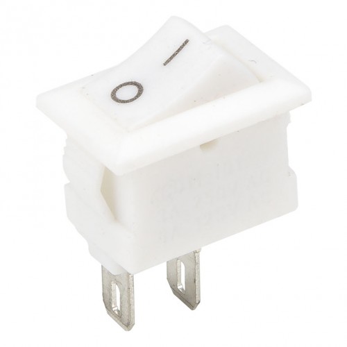 KCD1-11-2P white perforate 13.5 x 9 mm 2 pin ON - OFF small rocker switch