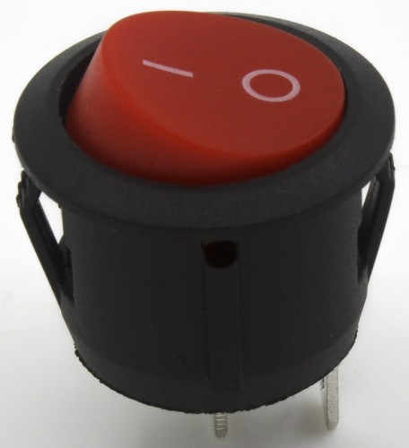 KCD1-101-5 red perforate diameter 20 mm 2 pin ON - OFF round rocker switch 