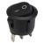 KCD1-102-5 black perforate diameter 20 mm 3 pins ON - ON round rocker switch