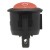 KCD1-102-5 red perforate diameter 20 mm 3 pins ON - ON round rocker switch