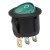 KCD1-102N-5 green color perforate diameter 20 mm 3 pins ON - OFF round rocker switch with 220V lamp