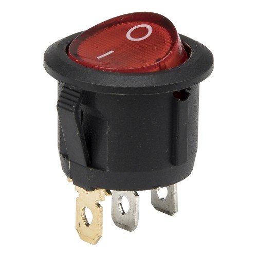 KCD1-102N-5 red color perforate diameter 20 mm 3 pins ON - OFF round rocker switch with 220V lamp