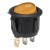 KCD1-102N-5 yellow color perforate diameter 20 mm 3 pins ON - OFF round rocker switch with 12V lamp
