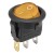 KCD1-102N-8 yellow color upper circle lower square perforate diameter 20 mm 3 pins ON - OFF round rocker switch with 12V lamp
