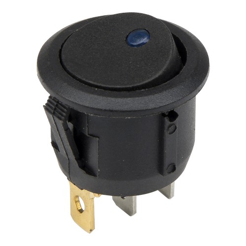 KCD1-102N2-5 blue color perforate diameter 20 mm 3 pins ON - OFF round rocker switch with 12V spot lamp