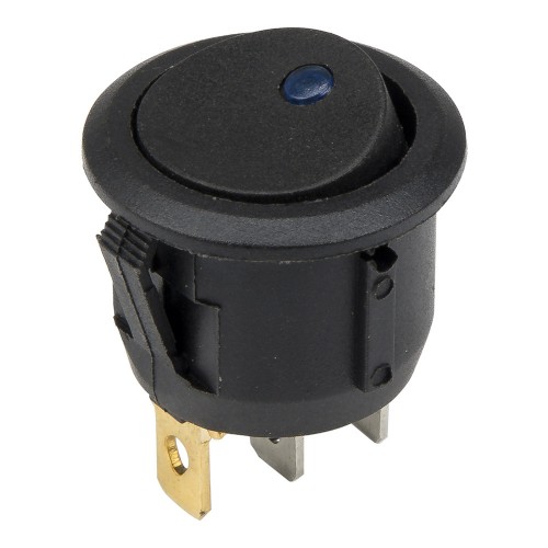 KCD1-102N2-5 blue color perforate diameter 20 mm 3 pins ON - OFF round rocker switch with 220V spot lamp