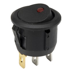 KCD1-102N2-5 red color perforate diameter 20 mm 3 pins ON - OFF round rocker switch with 220V spot lamp