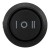 KCD1-103-5 black color perforate diameter 20 mm 3 pins ON - OFF - ON round rocker switch