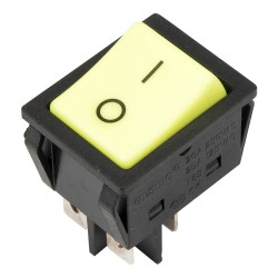 KCD4-201-2 perforate 30 x 22 mm 20A 4 pins ON - OFF green boat rocker switch