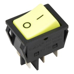 KCD4-202-2 perforate 30 x 22 mm 20A 6 pins ON - OFF green boat rocker switch